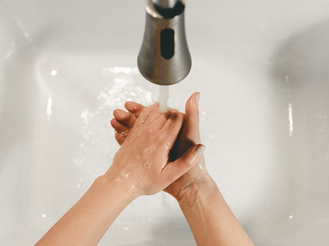 Washing hands